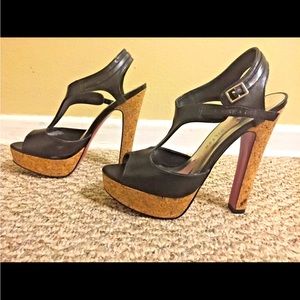 Paris Hilton pink bottom platforms